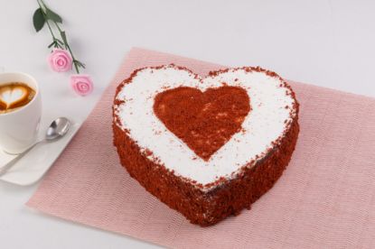 Obrázek Valentýnský dort Red Velvet ve tvaru SRDCE