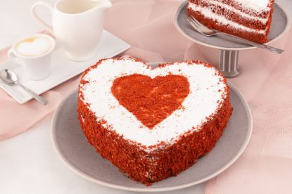 Obrázek Dort Red Velvet ve tvaru SRDCE