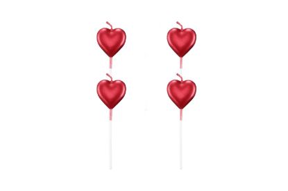 Obrázek Dortová svíčka červené srdce