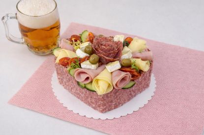 Slaný dort srdce